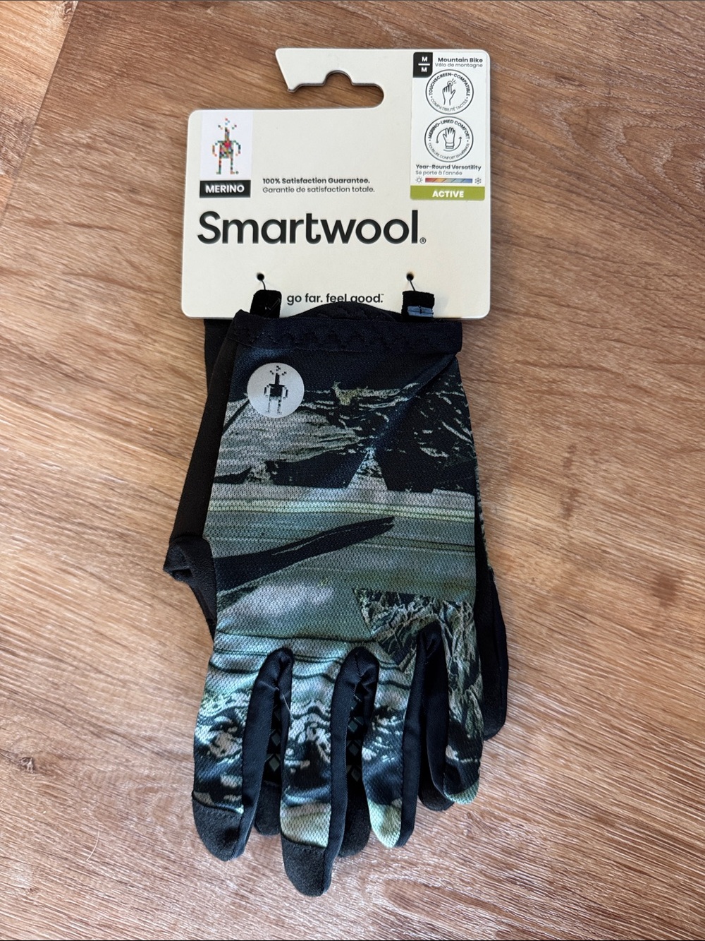 Smartwool Merino Active Gloves - Green Camo Print